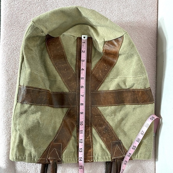 5/$25 Canvas Boho Hobo Bag Tote Shoulder Bag With Leather Straps And Star Design - Picture 10 of 12